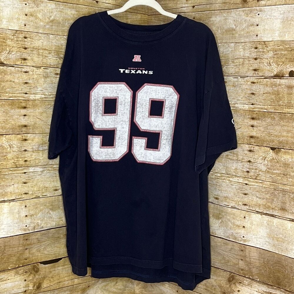 NFL TEAM APPAREL HOUSTON TEXANS JJ WATT GRAPHIC CREWNECK T-SHIRT SIZE 3X-BIG